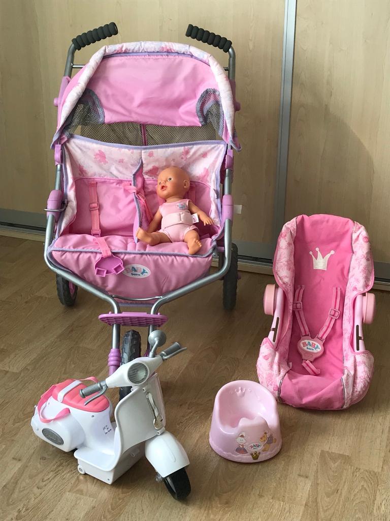 baby born twin pram